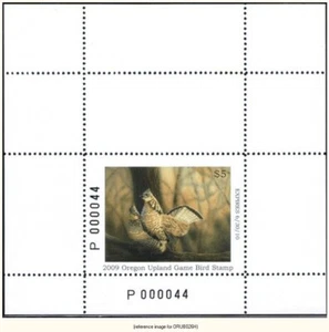 D2K Oregon Upland Bird 2009-0 $5 Hunter - Picture 1 of 1