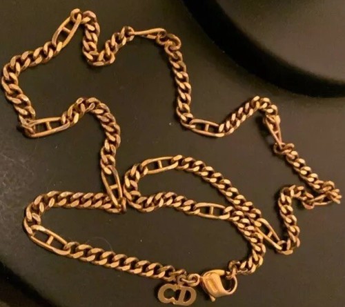 Collana Christian Dior catena Figaro in oro 16 3 4" Made in Germany