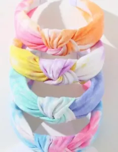 Set of 4 tie- dyed pastel headbands - Picture 1 of 2