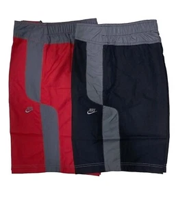 Herren Nike leichte Baumwollshorts schwarz rot elastisch Taille S M L XL - Bild 1 von 7