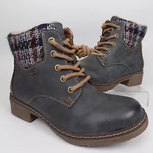 Spring Step Marylee Ankle Womens Boots Size 5.5-6 M, Blue Vegan Leather NEW 8145 - Picture 1 of 11