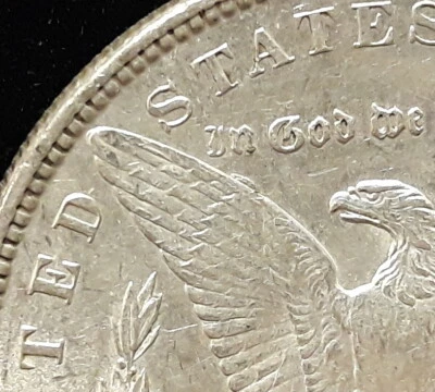 1889 Morgan Silver Dollar - AU+ Bar Wing! Vam 19A!     ENN COINS - Image 1 of 3