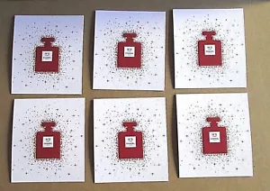 SET OF 6 CHANEL PARIS NO 5 L'EAU RED PERFUME BOTTLE HOLIDAY 2018 BLOTTER CARD - Picture 1 of 3