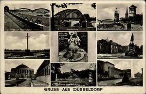 1937 Gruss aus Düsseldorf alte Mehrbild-AK ua. Ehrenhof, Bismarck-Denkmal uvm. - Picture 1 of 1