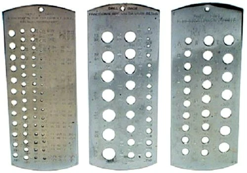 PROCHECK 3 Piece Metal Drill Bit Size Gauge Set Fractions Letters Numbers Wire HMC958