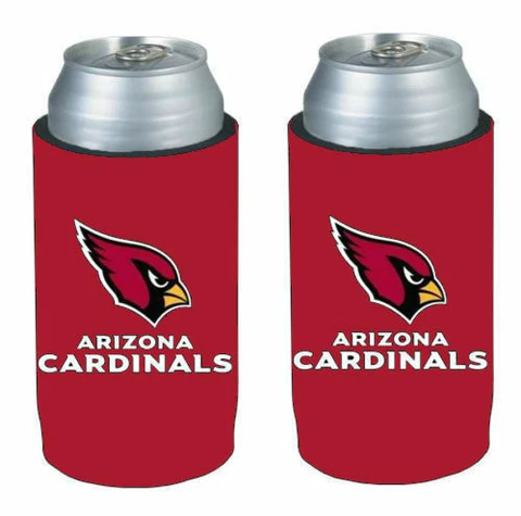 Arizona Cardinals NFL 2 pack Ultra Slim Can Koozie cooler hugger Cover