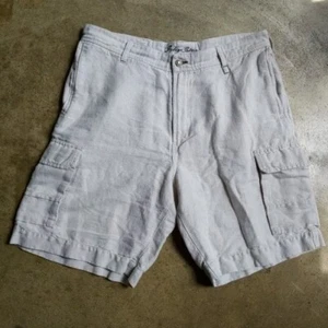 Indigo Palms Tommy Bahama Mens Linen Blend Cargo Camp Shorts Size 34 - Picture 1 of 11