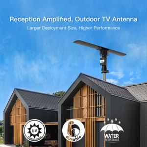 Leadzm 990 Miles Outdoor Amplified TV Antenna 1080P 4K HDTV 30dB UHF/VHF 360° - Picture 1 of 10