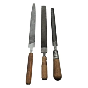 Limas de mango de madera Heller Nicholson vintage 3 piezas hechas en EE. UU.! - Imagen 1 de 7