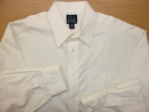 Jos A Bank Traveler bügelfreies Baumwollhemd elfenbeinweiß Herren 16-34 ~NEU~ - Bild 1 von 1