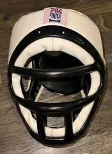 Vtg Pro Force Sparring Gear Face Mask White Size XL Extra Large 23.5-24” READ - Picture 1 of 15