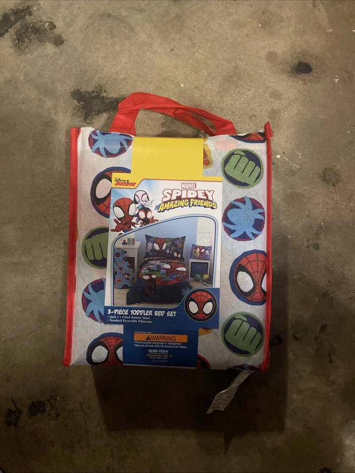 Juego de ropa de cama para niños pequeños Marvel Spidey & His Amazing Friends nuevo Foto 1 de 4