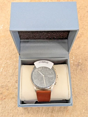 Skagen Connected Hybrid "Jorn" Smartwatch mit braunem Lederarmband - SKT1200 - Bild 1 von 4