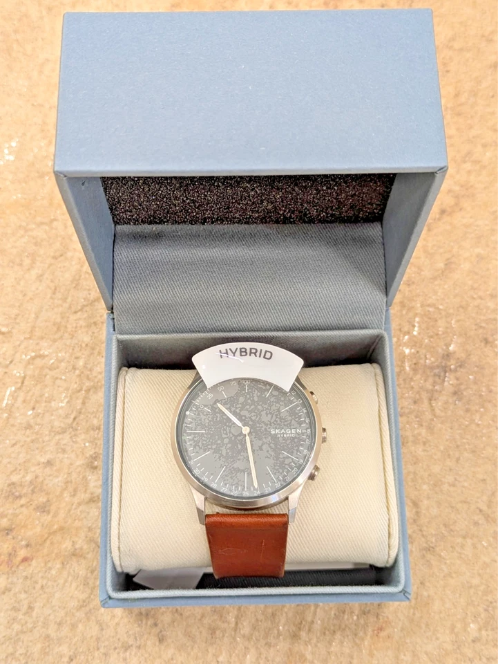 Skagen Connected Hybrid "Jorn" Smartwatch mit braunem Lederarmband - SKT1200 - Bild 1 von 4