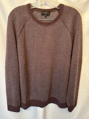 Suéter Vince Para Hombre Talla XL Granate Ojo de Pájaro Lana Cachemira Precio de venta sugerido por el fabricante $295 Foto 1 de 4