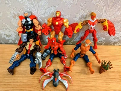 Marvel Super Hero Mashers Action 6 Figure Bundle Spiderman,Iron Man,Thor etc - Image 1 of 4