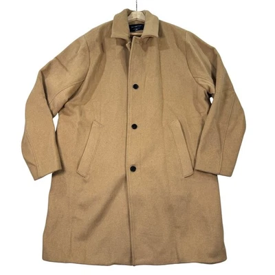Abercrombie & Fitch Hombres 2XL Mezcla de Lana Abrigo Chaqueta Informal Peso Pesado Usado en Excelente Condición Foto 1 de 4