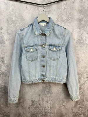 Chaqueta de mezclilla corta azul claro Maje Paris para mujer talla 40 Foto 1 de 4