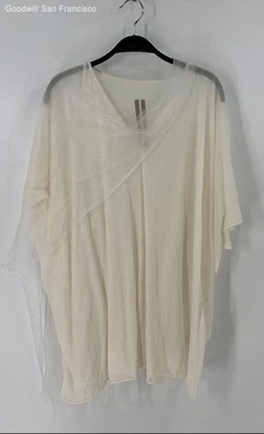 Blusa para mujer Rick Owens marfil sin mangas grande y alta Foto 1 de 3