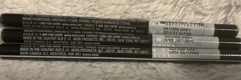 Avon True Color Glimmersticks Eyeliner Pencil Saturn Grey Set of 3 New/Sealed - Image 1 of 1
