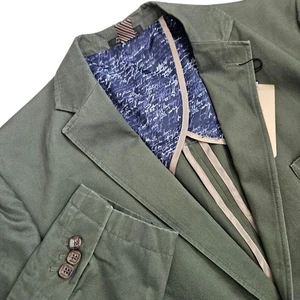 1 Like No Other Men's Cotton Sport Coat Green 44L NWT Fall Preppy - Picture 1 of 13