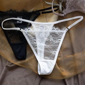 Paquete de 5 bragas de encaje ropa interior de pierna alta tanga tanga lencería sexy para mujer - Imagen 1 de 16
