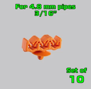 (10pz) Clip supporto tubo linea carburante freno triplo 4,8-8,0mm 3/16” 5/16” - Foto 1 di 3
