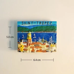 Magnete frigorifero souvenir resina 3D resina 3D Francia St Tropez Val Provenza - Foto 1 di 5