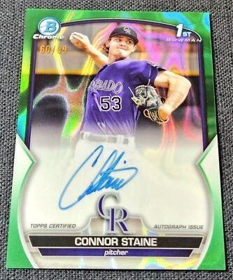 2023 Bowman Chrome 1st Green /99 Auto Refractor Connor Staine #CPA-CSE - Image 1 of 2