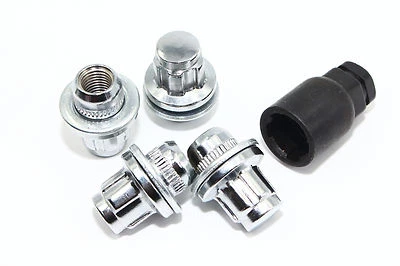 Juego de 4 cerraduras de rueda cromadas estilo OE 12x1,5 para Toyota Highlander RAV4 Tacoma Foto 1 de 4