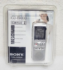 Sony ICD-BX800 2 GB Flash Memory Digital Voice Recorder (Silver) - Picture 1 of 3