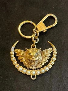 GUCCI Llavero Llavero Cadena Bolso Dije AUTÉNTICO Doble G Llavero Cabeza de Tigre Envío Gratis - Imagen 1 de 19