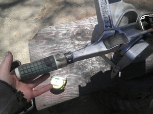 Used  Evinrude 1974 15 HP" Outboard tiller handle and transom Model #15404G - Picture 1 of 7