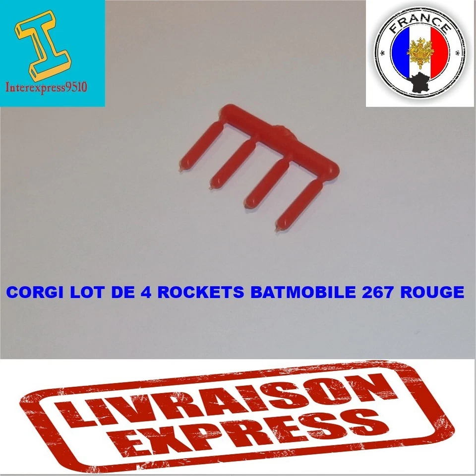 lot de 4 rockets corgi batmobile 267 rouge - Photo 1/1
