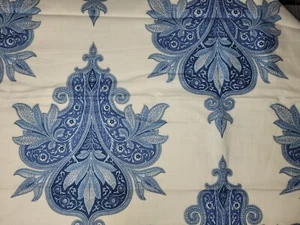 Patmanjari in Blue BTY Stroheim Fabrics 55% Linen / 45% Viscose 54" Wide - Picture 1 of 2