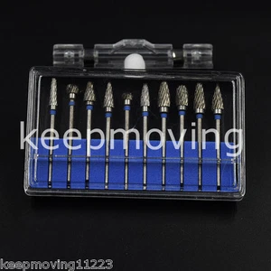 10 Pcs 2.35mm Tungsten Carbide Tungsten Steel Dental Burs Lab Burs Tooth Drill - Picture 1 of 12