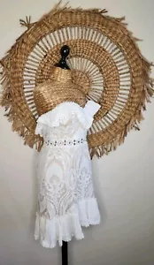 Saige + Paige This Is Love Lace White Mini Strapless Dress BNWT Size L Gypsy - Picture 1 of 11