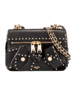 Bolso de hombro Moschino de cuero negro - Imagen 1 de 12