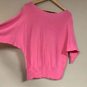Jeanne Pierre Bubblegum Pink Barbiecore Shirt Women’s Large Dolman Blouse Top - Picture 1 of 6