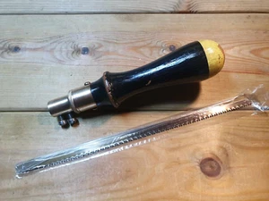 Almohadilla de huellas vintage mango ojo de cerradura herramientas de mano antiguas herramienta de carpintería para carpintería - Imagen 1 de 6