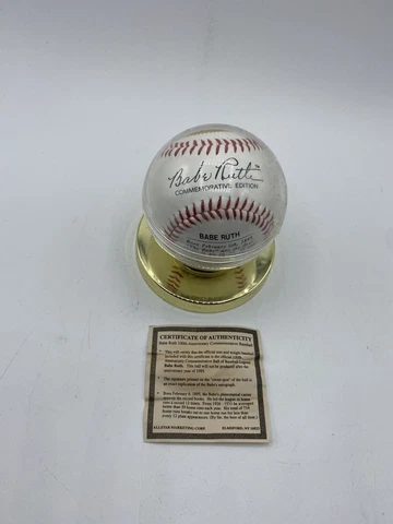 Babe Ruth 100th Anniversary Commemorative Edition Limited Edition Ball With COA Cover