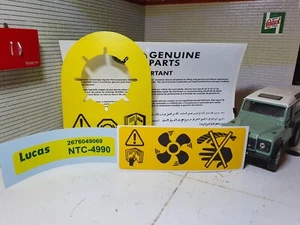 Land Rover Defender TD5 1998-06 Decal Sticker Label Under Bonnet Engine Set - Picture 1 of 5