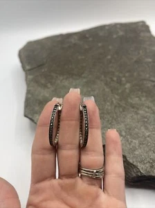 Hermosos pendientes de cierre de aro clásico de plata esterlina 925 de colección #31 - Imagen 1 de 14