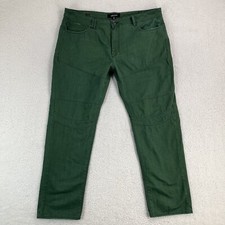 Akoo Jeans Mens 42 43x33 Green Denim Big Oak Fit Pants Adult Men