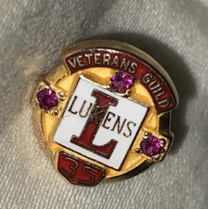 Vintage Veterans Guild Lukens 35 Service 10K CTO Gold Gemstone Pin Tanner CO - Picture 1 of 13
