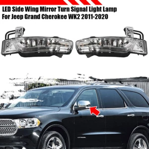 2pcs Side Wing Mirror Turn Signal Lights For Jeep Grand Cherokee WK2 2011-2020 - Picture 1 of 8