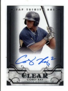COREY RAY 2016 LEAF TRINITY CLEAR AUTOGRAPH AUTO AX9448