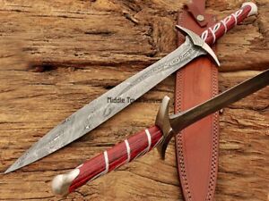 Handmade Damascus Steel Hobbit Sting Sword Replica from Lord of the Rings .