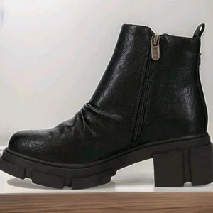 Blowfish Malibu Cherith 4 Earth Woman's Black Ankle Boots Woman's Size 8 NEW - Picture 1 of 5