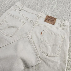 Vintage Levis 550 Jeans Men 36x31 *READ Orange Tab Relaxed Taper Beige Denim 90s - Picture 1 of 13